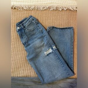 SHEIN High Waist Ripped Boyfriend Jeans